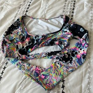 iHeartRaves Liquid Tripp Longsleeve Crop Top